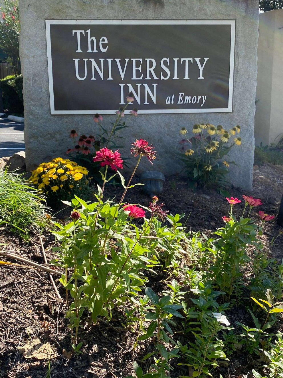 Front sign at The University Inn at Emory